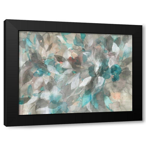 Abstract Nature Black Modern Wood Framed Art Print with Double Matting by Nai, Danhui