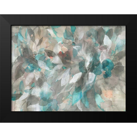 Abstract Nature Black Modern Wood Framed Art Print by Nai, Danhui