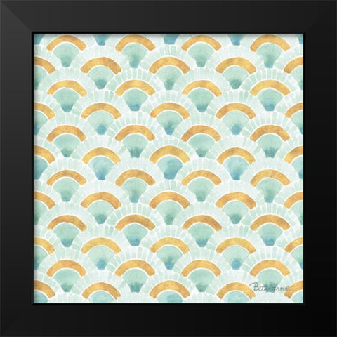 Winter Coast Pattern IIA Black Modern Wood Framed Art Print by Grove, Beth