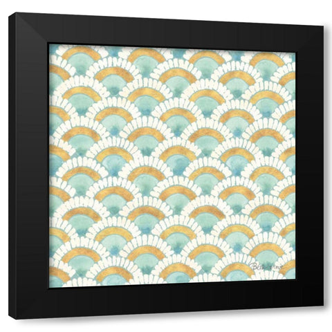 Winter Coast Pattern IIB Black Modern Wood Framed Art Print with Double Matting by Grove, Beth