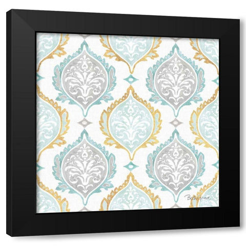 Winter Coast Pattern IIIA Black Modern Wood Framed Art Print with Double Matting by Grove, Beth