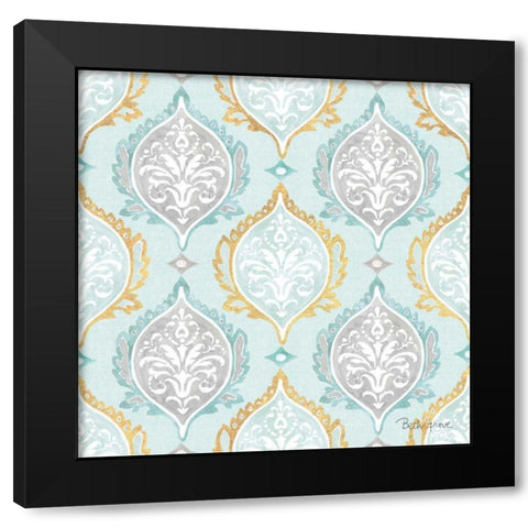 Winter Coast Pattern IIIB Black Modern Wood Framed Art Print by Grove, Beth