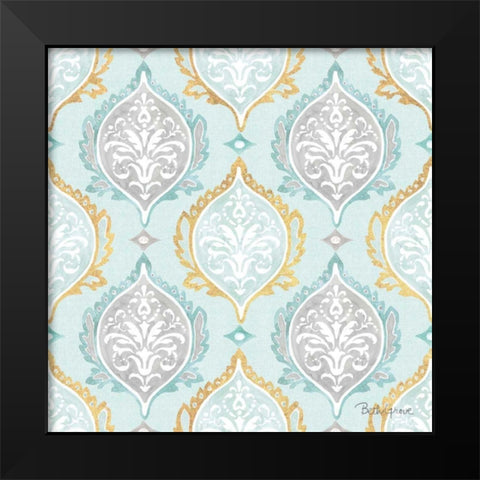 Winter Coast Pattern IIIB Black Modern Wood Framed Art Print by Grove, Beth