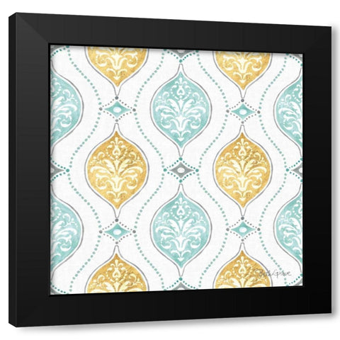 Winter Coast Pattern VIA Black Modern Wood Framed Art Print with Double Matting by Grove, Beth