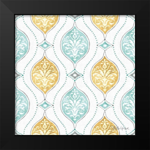 Winter Coast Pattern VIA Black Modern Wood Framed Art Print by Grove, Beth