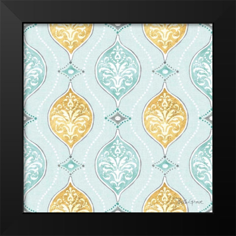 Winter Coast Pattern VIB Black Modern Wood Framed Art Print by Grove, Beth