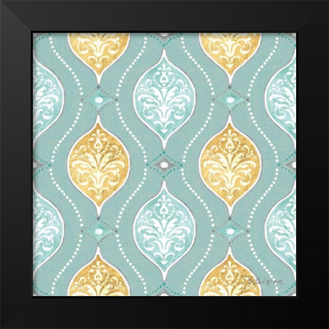 Winter Coast Pattern VIC Black Modern Wood Framed Art Print by Grove, Beth