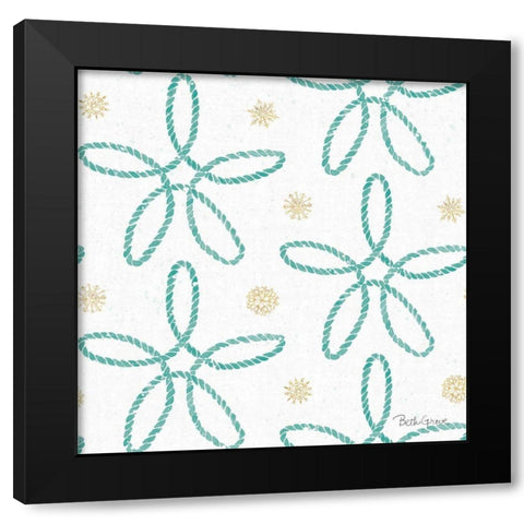 Winter Coast Pattern VIIIA Black Modern Wood Framed Art Print with Double Matting by Grove, Beth