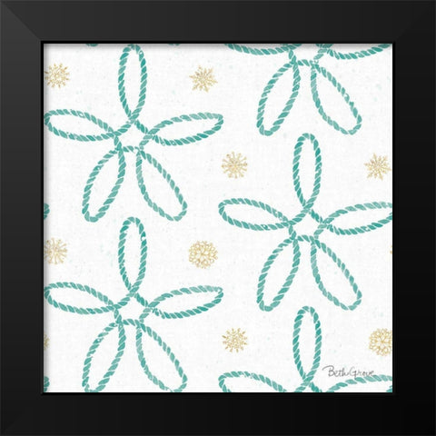 Winter Coast Pattern VIIIA Black Modern Wood Framed Art Print by Grove, Beth