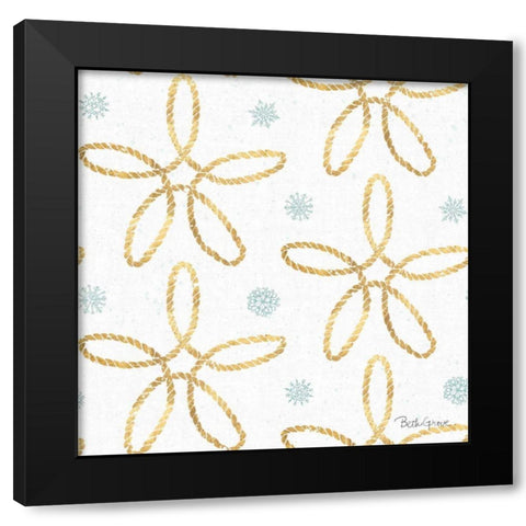 Winter Coast Pattern VIIIB Black Modern Wood Framed Art Print with Double Matting by Grove, Beth