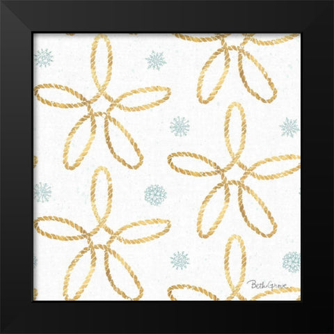 Winter Coast Pattern VIIIB Black Modern Wood Framed Art Print by Grove, Beth