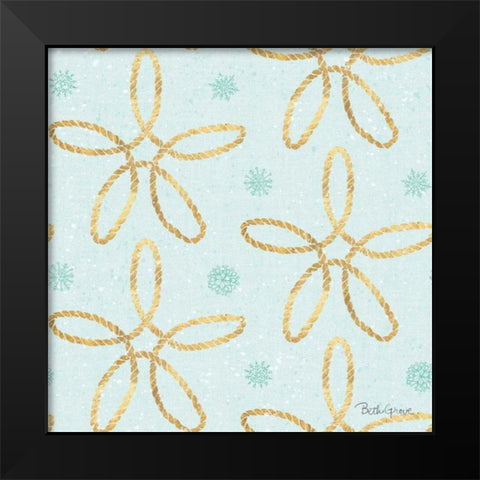 Winter Coast Pattern VIIIC Black Modern Wood Framed Art Print by Grove, Beth