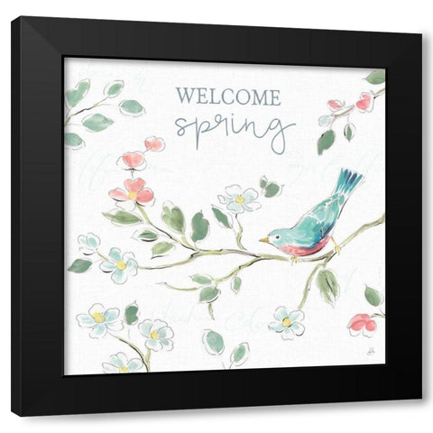 Springtime III Black Modern Wood Framed Art Print with Double Matting by Brissonnet, Daphne