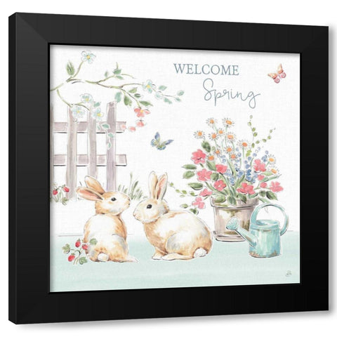 Springtime V Black Modern Wood Framed Art Print by Brissonnet, Daphne