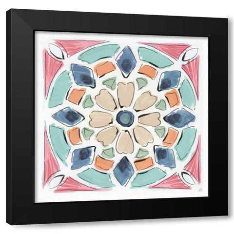 Springtime X Black Modern Wood Framed Art Print with Double Matting by Brissonnet, Daphne