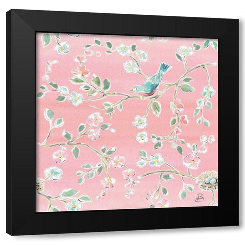 Springtime Pattern IC Black Modern Wood Framed Art Print with Double Matting by Brissonnet, Daphne