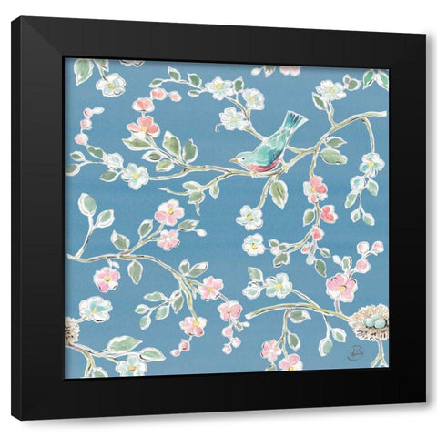 Springtime Pattern ID Black Modern Wood Framed Art Print by Brissonnet, Daphne