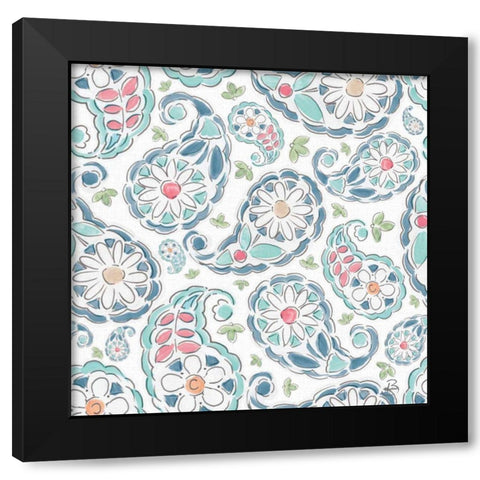 Springtime Pattern IIA Black Modern Wood Framed Art Print by Brissonnet, Daphne