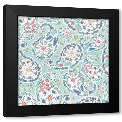 Springtime Pattern IIB Black Modern Wood Framed Art Print with Double Matting by Brissonnet, Daphne