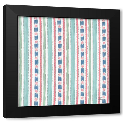 Springtime Pattern VI Black Modern Wood Framed Art Print with Double Matting by Brissonnet, Daphne