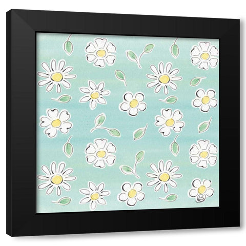 Springtime Pattern VIIB Black Modern Wood Framed Art Print with Double Matting by Brissonnet, Daphne