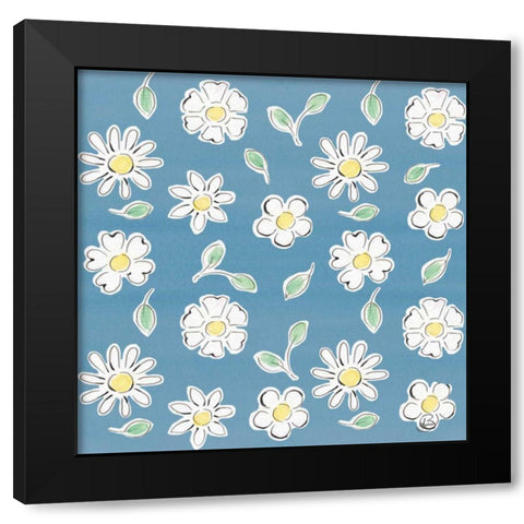 Springtime Pattern VIID Black Modern Wood Framed Art Print with Double Matting by Brissonnet, Daphne