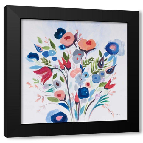 You Make Me Happy Black Modern Wood Framed Art Print by Davis, Joan E.