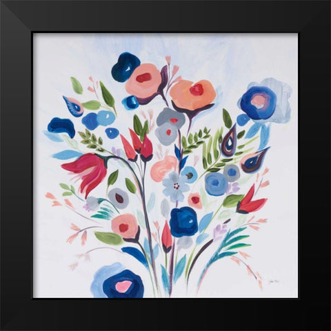 You Make Me Happy Black Modern Wood Framed Art Print by Davis, Joan E.