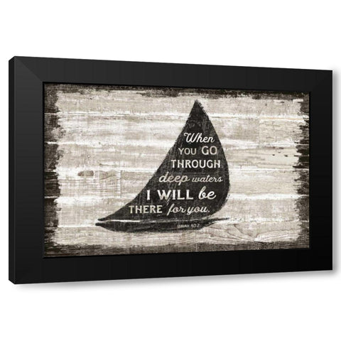 Driftwood Coast Scripture I Black Modern Wood Framed Art Print with Double Matting by Schlabach, Sue