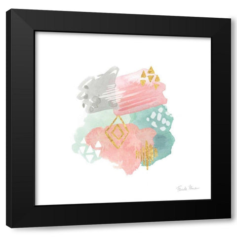 Faridas Abstract II Black Modern Wood Framed Art Print with Double Matting by Zaman, Farida