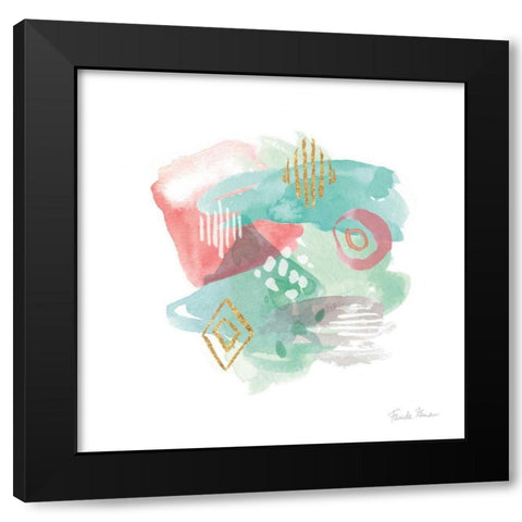Faridas Abstract III Black Modern Wood Framed Art Print by Zaman, Farida