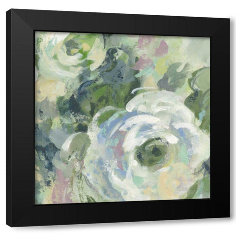 Sage and Lavender Peonies III Light Black Modern Wood Framed Art Print by Vassileva, Silvia