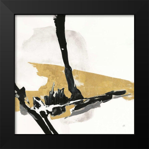 White Gold IV Black Modern Wood Framed Art Print by Paschke, Chris