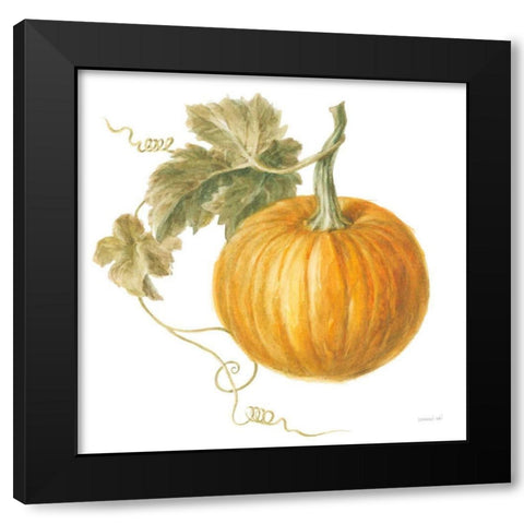 Floursack Autumn VI on White Black Modern Wood Framed Art Print with Double Matting by Nai, Danhui