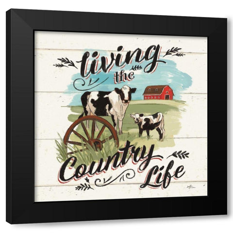 Farm Life II Country Black Modern Wood Framed Art Print by Penner, Janelle
