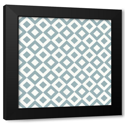 Flowers on White Contemporary Bright Pattern VA Black Modern Wood Framed Art Print with Double Matting by Wild Apple Portfolio