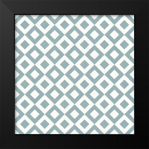 Flowers on White Contemporary Bright Pattern VA Black Modern Wood Framed Art Print by Wild Apple Portfolio
