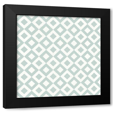 Flowers on White Contemporary Bright Pattern VD Black Modern Wood Framed Art Print with Double Matting by Wild Apple Portfolio