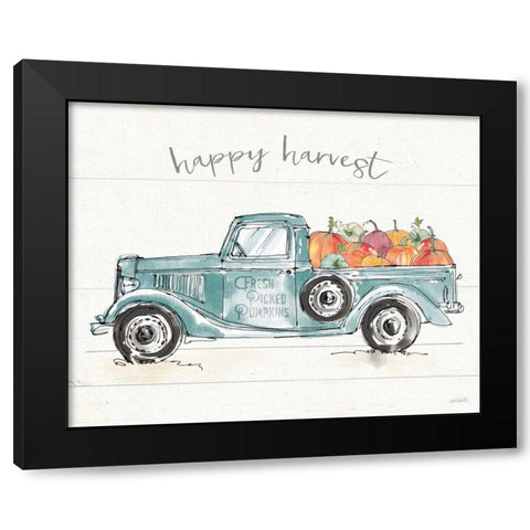 Modern Farmhouse VIII Blue Truck Black Modern Wood Framed Art Print with Double Matting by Tavoletti, Anne