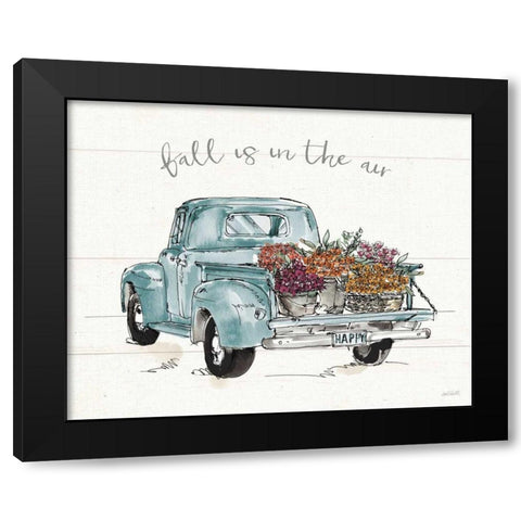 Modern Farmhouse IX Blue Truck Black Modern Wood Framed Art Print with Double Matting by Tavoletti, Anne