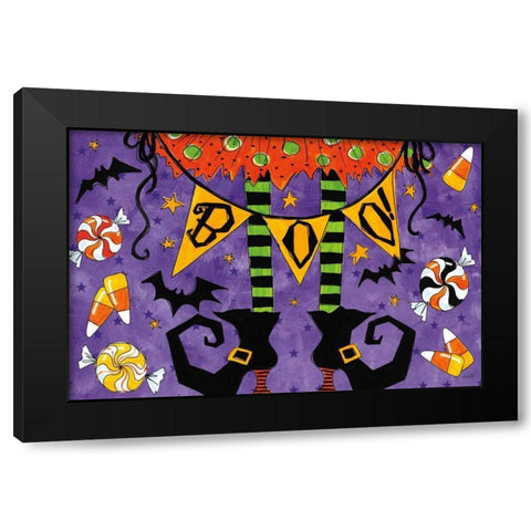 Spooky Fun III Black Modern Wood Framed Art Print by Tavoletti, Anne
