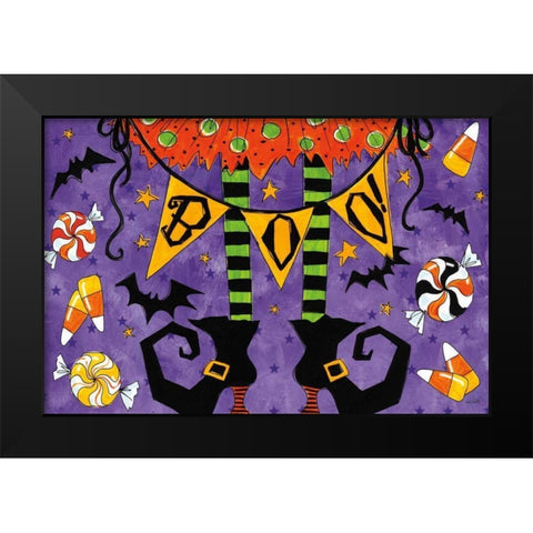Spooky Fun III Black Modern Wood Framed Art Print by Tavoletti, Anne