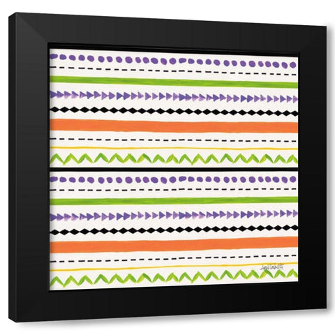 Spooky Fun Pattern IIA Black Modern Wood Framed Art Print with Double Matting by Tavoletti, Anne