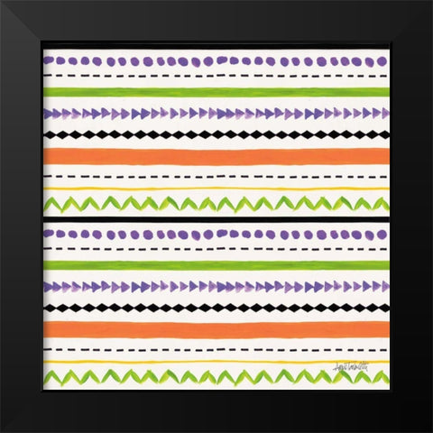 Spooky Fun Pattern IIA Black Modern Wood Framed Art Print by Tavoletti, Anne