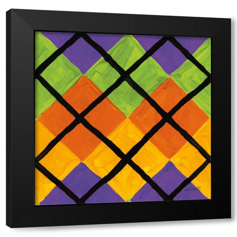 Spooky Fun Pattern IV Black Modern Wood Framed Art Print by Tavoletti, Anne