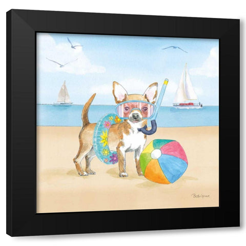 Summer Paws II No Words Black Modern Wood Framed Art Print by Grove, Beth