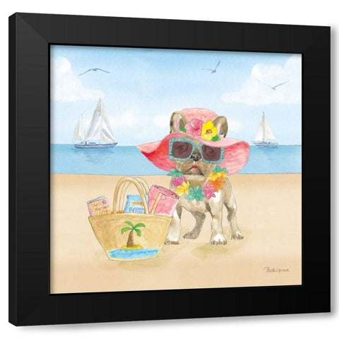 Summer Paws IV No Words Black Modern Wood Framed Art Print by Grove, Beth