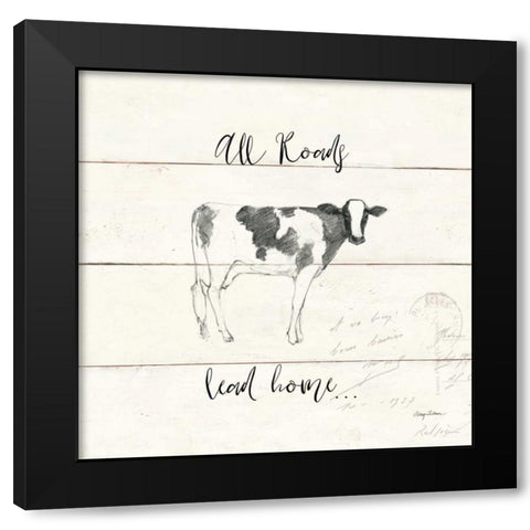 Life at Home III Shiplap Black Modern Wood Framed Art Print by Tillmon, Avery