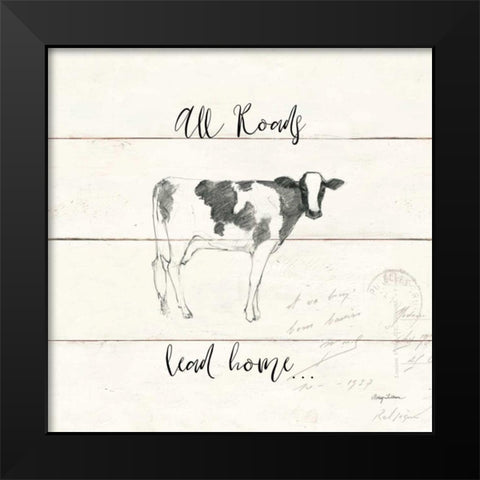 Life at Home III Shiplap Black Modern Wood Framed Art Print by Tillmon, Avery