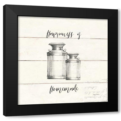 Life at Home V Shiplap Black Modern Wood Framed Art Print by Tillmon, Avery